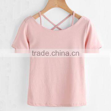 Wholesale New Design Woman T-shirt Summer Woman Clothing Custom Woman Wear photo-2