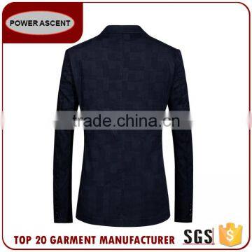 Hot Sale Oem Men Fashion Checked 2 Button Suits Jacket Blazer Suit For Men photo-2