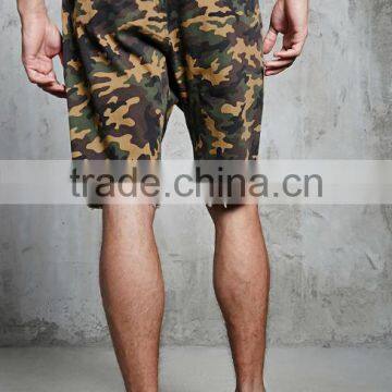 Wholesale Mens Drop Crotch Sweat Shorts Mens Casual Camouflage Shorts photo-3