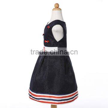 L98#hot Selling Children Frocks Baby Girls Dresses Party Wear Dress With Little Bowknot photo-2