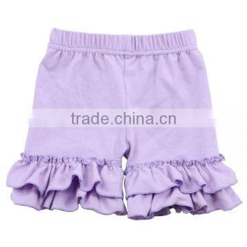 2017 purple girl shorts Best selling baby icing ruffle pant wholesale ruffle shorts