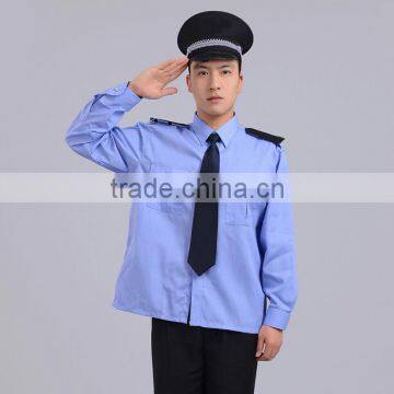 Good quality cheap blue hotel guard design security uniforms wholesale made in China