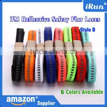 2016 Athletic & Fashion 3M Reflective Flat Visible Safety Shoelaces - Multicolor Bright 3M Reflective Flat Laces For Customized photo-5