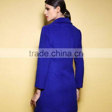 Women's Elegant New Style Women Coat 2015 Fashion Ladies Long Sleeve Classic Wool Coat photo-3