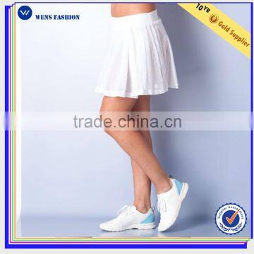Custom white 100%polyester stripe casual wear tennis skirt wear
