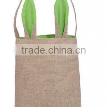 2016 New Arrival Fashion Easter Burlap Bunny Basket Easter Bucket Easter Basket Full Stock photo-4