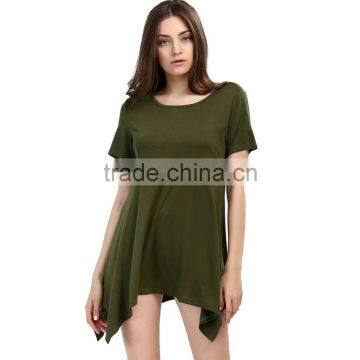 Clothing Factory New Fashion Short Sleeve Blouse Designs for Hot Sale 2017 photo-2