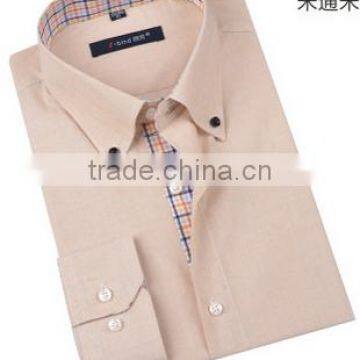 Latest shirts design for men button down black button plaids placket classical cuff dress shirt for young fashionable boy