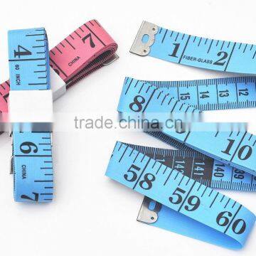 Promotional cheap 150cm colorful plastic tape measure