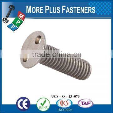 Made in Taiwan Countersunk Head Flat Head Stainless Steel Countersunk Head 2 Holes Snake Eye Security Screw photo-6