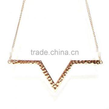 Gold V Necklace Thin Dainty Simple Geometric Triangle Necklace