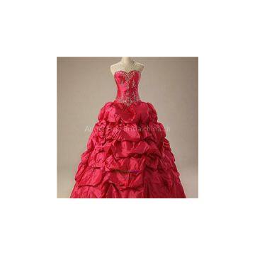 Pink Taffeta Ball Gown Dresses QD1607