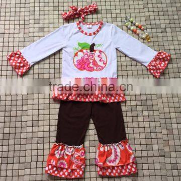 Wholesale Children's Boutique Clothing Set With Headband photo-3