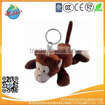 Custom plush animal keychain monkey toy plush keychain