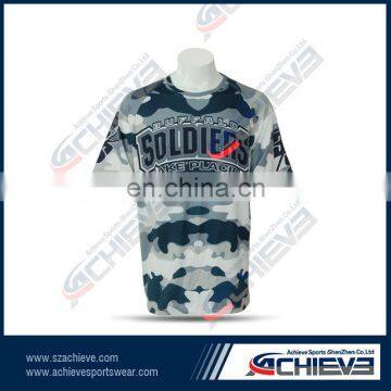 Men Dry Fit Shirt Camo Reglan Baseball Jersey Sublimated Printing t Shirts photo-2