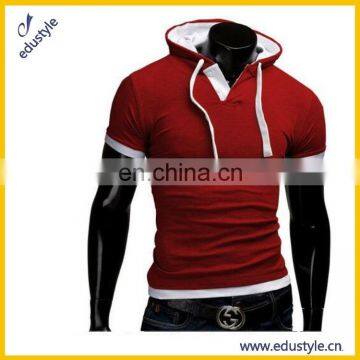 Wholesale Blank Hooded T-Shirts,Slim Fit Men Hooded Sweatshirt