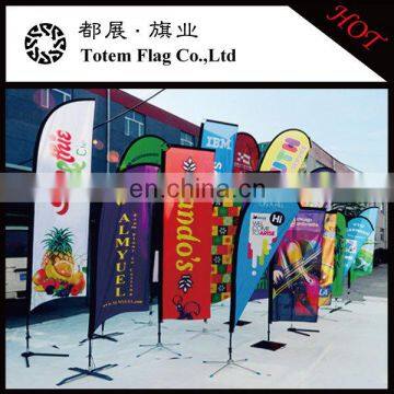 Can OEM or ODM Outdoor Advertising Flying Beach Flag Banner,teardrop Feather Flag, Blade Swooper Beach Flag photo-2