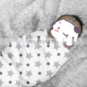 High quality 100% organic cotton 47*47inch baby swaddle blanket