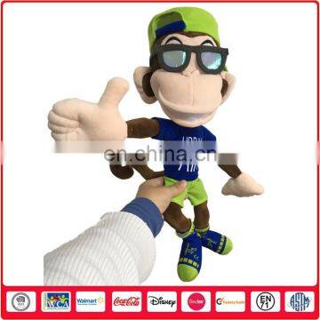 Custom monkey company mascot plush toy