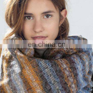 hot sell warm fashion stripe cashmere scarf shawl wholesale