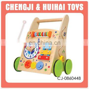 Educational learning set wooden baby walker