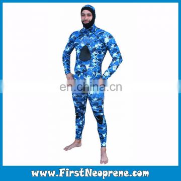 Unisex Sea Blue Stealth Style Neoprene CR Underwater Spearfishing Wetsuits Scuba