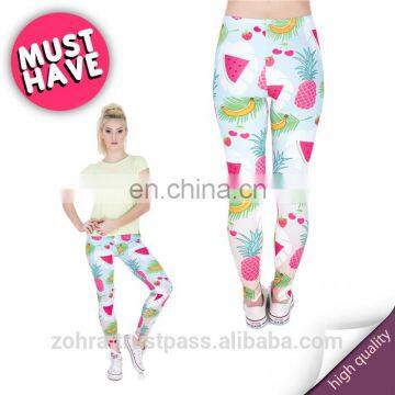 Tropical Fruits Tights Lularoe Printed Hot Skinny Yoga Fashion Slim Denim Fancy Fitness 3d Mix Elastic Women Leggings