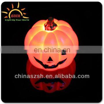 Cool vinyl material light up colorful LED glowing pumpkin for Halloween