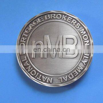 national mortgage logo embossed antique copper challenge coin