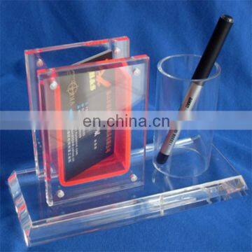 Transparent round PMMA pen display stand plexiglass pen display rack acrylic pen holder