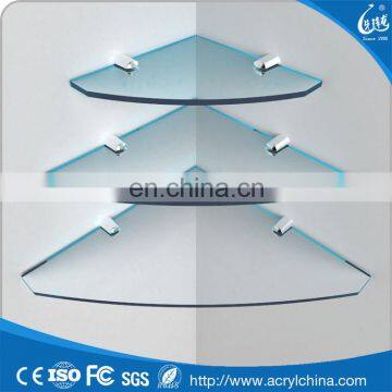 Wholesale high quality custom clear acrylic shower corner shelf,shower shelf