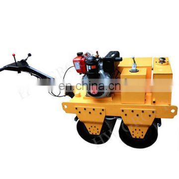 China factory road hand push mini double roller road roller machine