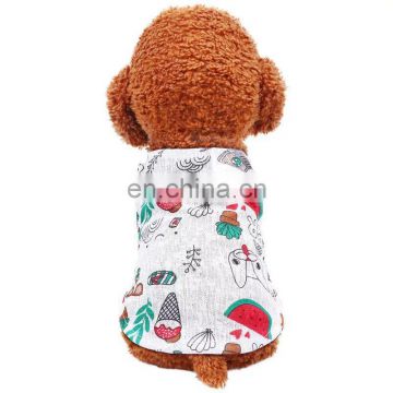 Pet summer thin biped vest corgi baguette dog teddy poodle cat costume