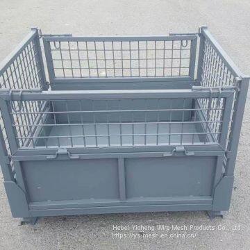 industrial stackable storage wire mesh container