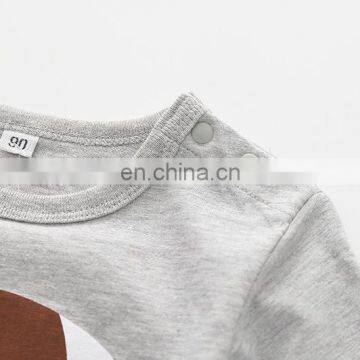 Plain Color With Baseball Pattern Short Sleeve Jumpsuit Baby Boy Daily Wear Romper Wholesale photo-5