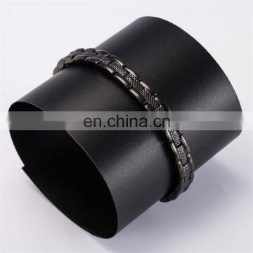 Silver and Gold Plated Stainless Steel Magnetic Bracelet Powerful Mens Magnetic Therapy Bracelet photo-5