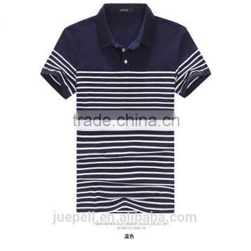 OEM 2015 Hot Sale High Quality Stripe Print Polo Shirt for Men