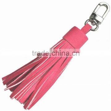 Leather Tassel keychain with Carabiner