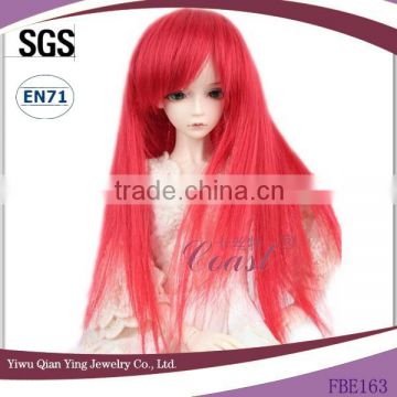 wholesale long red straight synthetic baby doll wigs