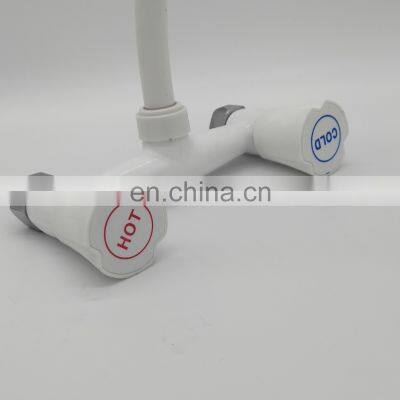 Wall Mount Kitchen Basin Double Handle Kitchen Mixer Faucet Water Plastic Faucet photo-2