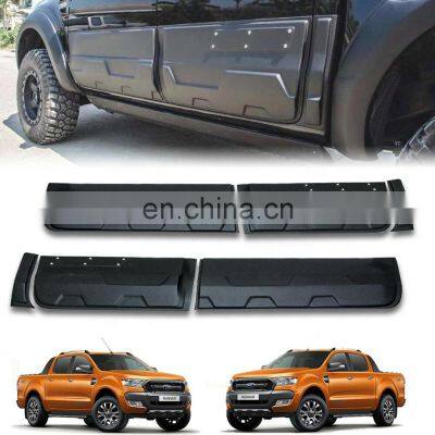 Matte Side Cladding Body Door Guards Cover For Ranger 4door  2012-2019