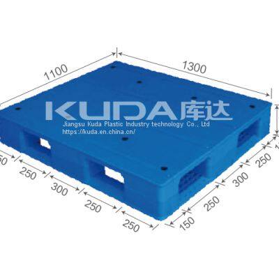 leading pallet supplier from china good quality 1311A PBTZ PLASTIC PALLET（BUILT-IN STEEL TUBE）