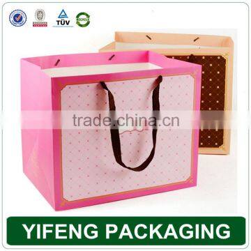 New design high quality printed fashion gift bag paper