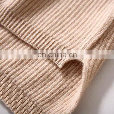 Женский безрукавный вязаный пуловер-жакет из Cashmere с воротником-тюльпаном и рибкой photo-4