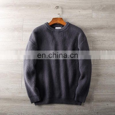 Men Custom Rib Knit Crew Neck High Quality Pulover Sweater