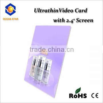 2.4" mini Video recorder recordable greeting card blank recordable card