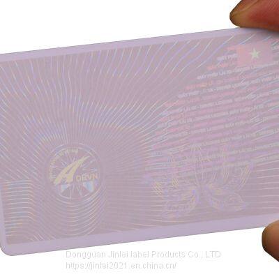 Custom Transparent Hologram Sticker for Plastic Card Security Paper photo-3