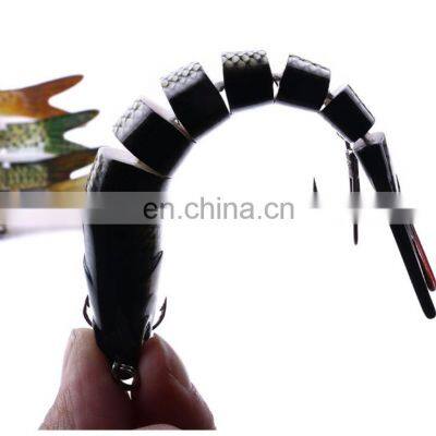 13.7cm 27g High Quality New Design 8 Sections 12 Colors Loach Multi Jointed Minnow Lure photo-4