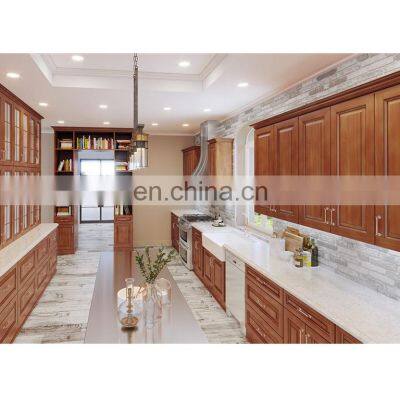 Modern design u retro layout interior pearl white best kitchen cabinet