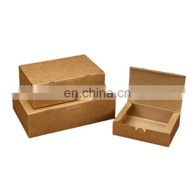 China Wholesale Disposable Packaging Kraft Whiteboard Takeaway Food Paper Box